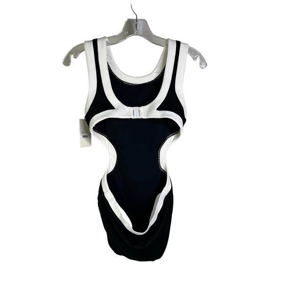 Staud Sea Swimsuit Womens S Black/White Dolce One Piece Side Cutout NWT - Picture 4 of 14
